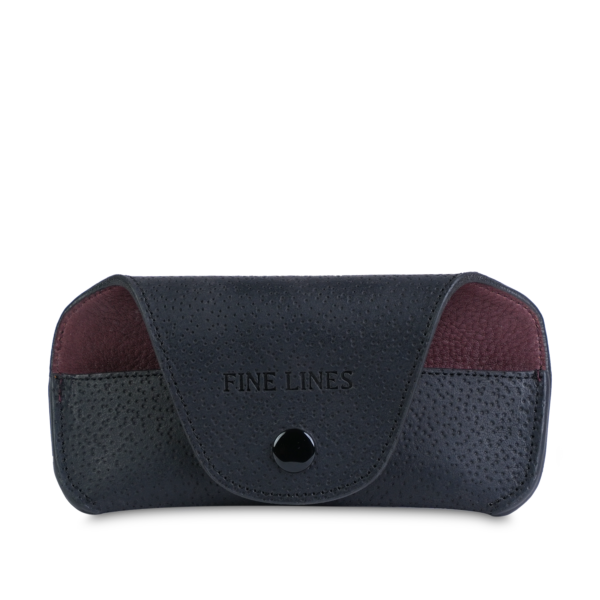 PIERRE SPECTACLE CASE FRONT BLACK/ CHESTNUT