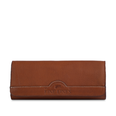 PETROVA PENCIL POUCHES FRONT COGNAC