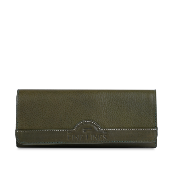 PETROVA PENCIL POUCHES FRONT OLIVE