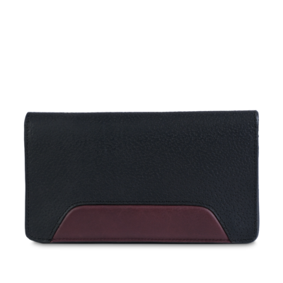 TAFNI WALLET FRONT BLACK/ CHESTNUT