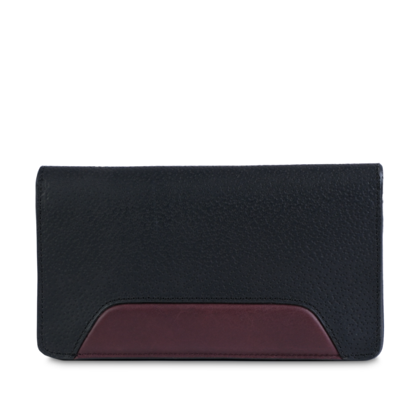 TAFNI WALLET FRONT BLACK/ CHESTNUT