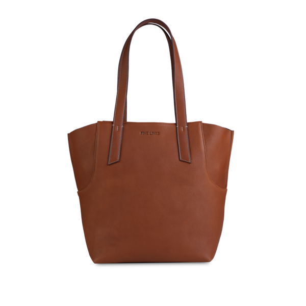 SIENNA TOTE BAG FRONT COGNAC