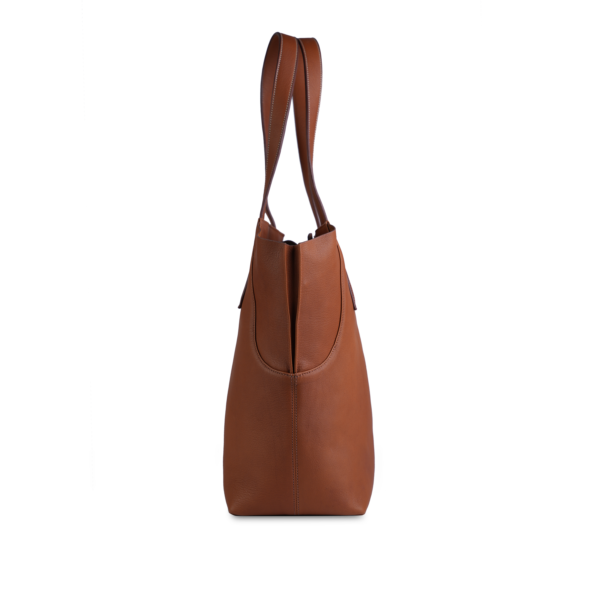 SIENNA TOTE BAG SIDE COGNAC