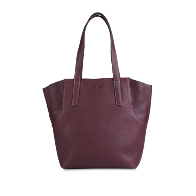SIENNA TOTE BAG FRONT BURGUNDY