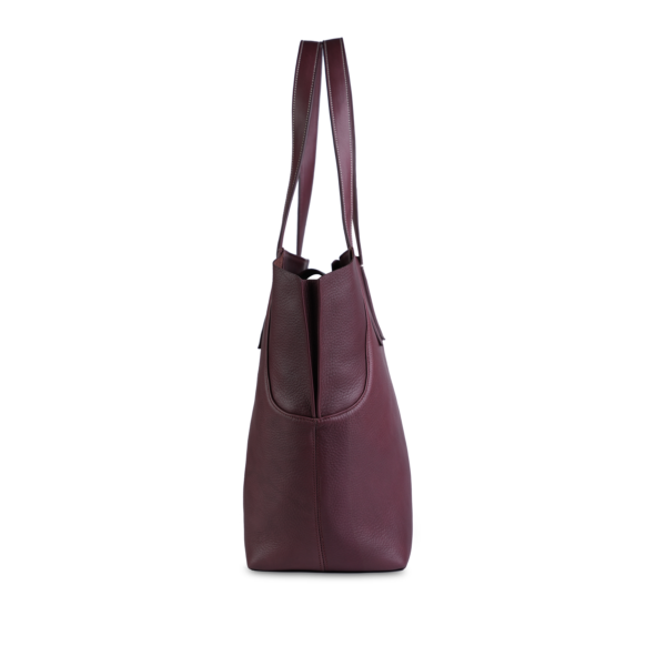 SIENNA TOTE BAG SIDE BURGUNDY
